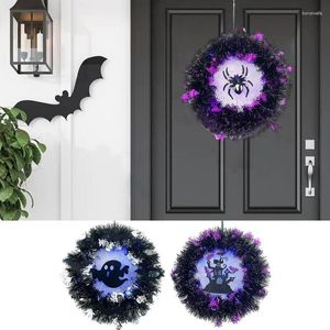 Fiori decorativi Ghirlande illuminate di Halloween Decorazione luminosa Ghirlanda Corridoio Porta Parete Festa horror Appesa per la stanza