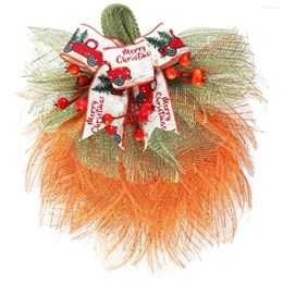 Fleurs décoratives Halloween Citrouille Guirlande Artificielle Porte Cintre Réutilisable Automne Bienvenue Signe Pour Ferme Avant Thanksgiving