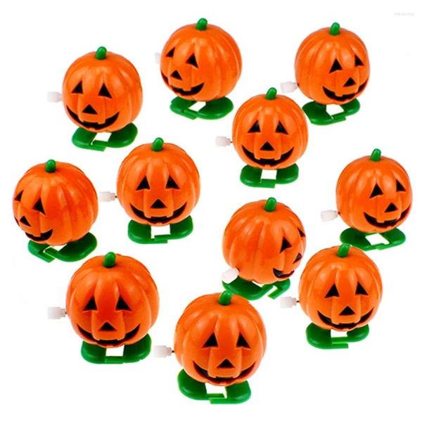 Fleurs décoratives Halloween Toys Pumpkin Up Wind Clockwork Toy Kids Party Treads Favor Treat Balk Cartoon Cadeaux adolescents Goodies Favors