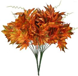 Flores decorativas Hamore 2pcs 14 pulgadas Hojas de otoño