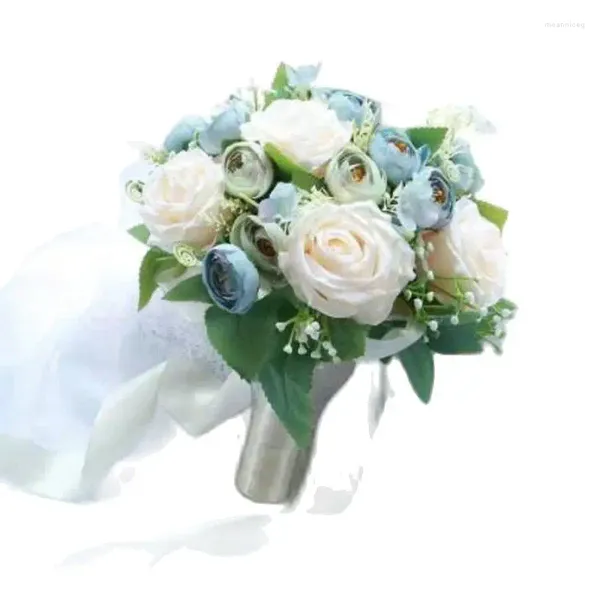 Bouquet de fleurs décoratives à main, boule de fleurs pour mariée, décoration de maison, accessoires de photographie de voyage