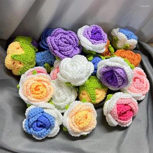 Fleurs décoratives Fleur à main Rose Rose Crochet Téme