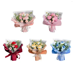 Fleurs décoratives Bouquet floral fabriqué à la main - Artificielle exquise pour des occasions spéciales