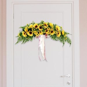Fleurs décoratives à la main artificielle Swag guirlande florale arc couronne pièce maîtresse pour porte d'entrée jardin mur fête ornements