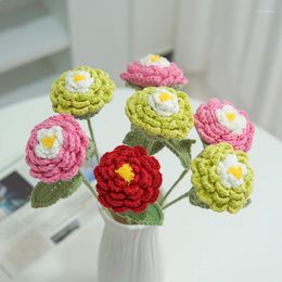 Fleurs décoratives COMMADE COMMUNET BOUQUET ARTIFICAL PEONE SÉGION FINI FINI CONDUIE MOTHER'S FOR