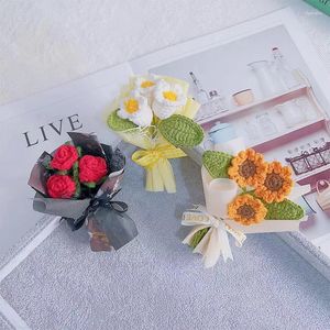 Fleurs décoratives Simulation tissée faite à la main