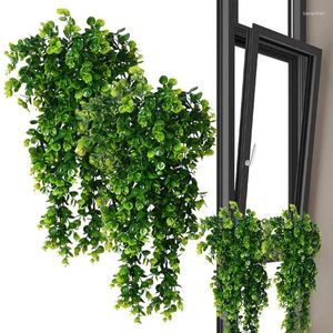Fleurs décoratives pende les plantes artificielles intérieures 2pcs 80cm en faux verdure plante pour mur de maison extérieur