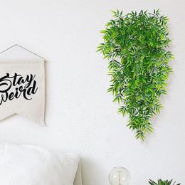 Decoratieve bloemen hangen nep planten bamboe wijnstokken 82 cm faux bladeren buitenmuur decor wijnstok wilg rattan voor huistuin