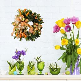 Decoratieve bloemen hangen krans gemakkelijk om paasfeest op te hangen voordeur kunstmatige planten slinger aantrekkelijk milieuvriendelijk woondecoratie