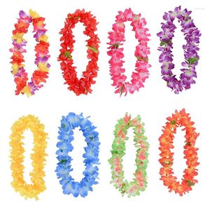 Decoratieve bloemen Hawaiiaanse Leis Hawaii Luau Tropical Flower Wrans Kiond Ketting voor Summer Beach Vacation Wedding Afstuderen Verjaardag