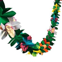 Decoratieve bloemen Hawaiiaanse tropische papierbloemslang Banner Summer Beach Luau Party Decor