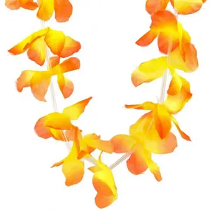 Flores decorativas coronas hawaianas coloridas decoración de boda de boda multipropósito suministros de fiesta de playa guirnalda hecha a mano