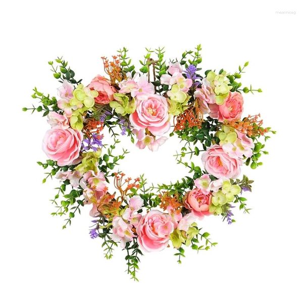 Fleurs décoratives en forme de coeur Garland Saint Valentin Couronne Adorn Prop Memorial Valentine's of Love