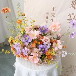 Fleurs décoratives de table haute qualité ornements de fleur de mariage.