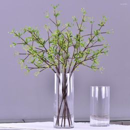 Fleurs décoratives baies artificielles de haute qualité avec feuilles, fausse plante pour Vase, année de noël 2023, décoration de fête de noël