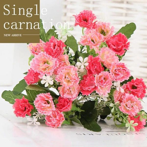 Fleurs décoratives Bouquet de fleurs artificielles de haute qualité Bouquets de fleurs en soie pour la décoration de maison de mariage