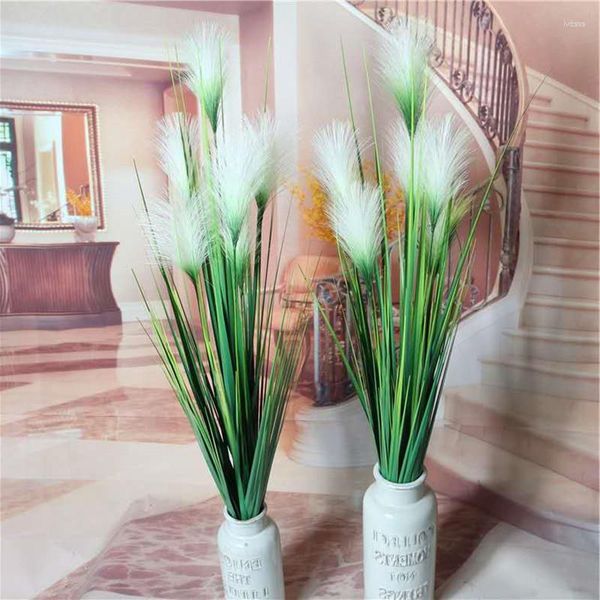 Fleurs décoratives Haute Qualité Artificielle Reed Herbe Simulation Oignon Bouquet De Mariage Faux Jardin Fleur Verdissement Bureau Famille Maison Décor