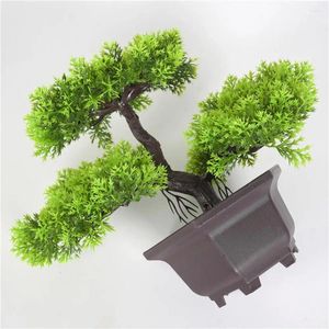 Decoratieve bloemen Hoge kwaliteit Mooie nep-kunstmatige dennennaalden Cipres Bonsai Realistische charmante valse boom voor de woonkamer