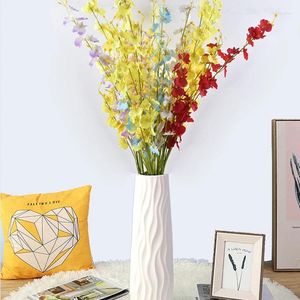 Fleurs décoratives de haute qualité oncidium artificiel fleur de fleur en soie orchidée faux bricolage de festival de fête de mariage festival de fête