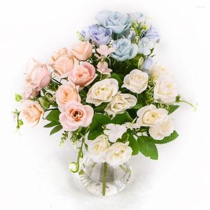 Decoratieve bloemen Hoogwaardige roze zijde Big Bouquet Foam Artificial Rose Wedding Home Diy Decor 30cm