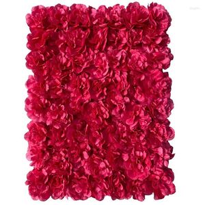 Fleurs décoratives haute qualité Rose fleur artificielle panneau mural décor toile de fond fête de mariage anniversaire boutique