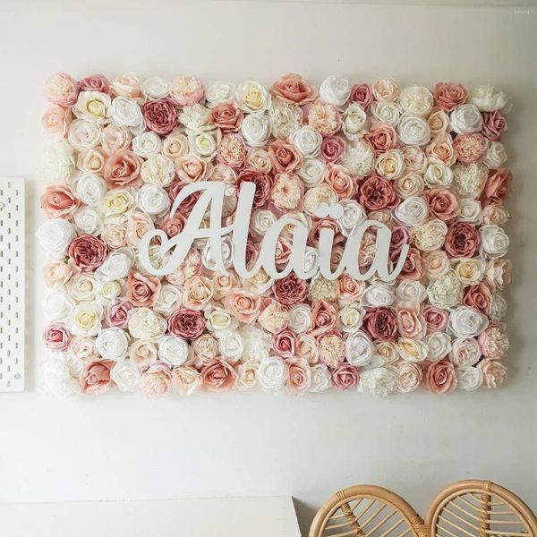 Fleurs décoratives Haute Qualité Rose Fleur Artificielle Panneau Mural Décor Toile De Fond Fête De Mariage Événement Anniversaire Boutique Scène Personnalisée