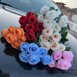 Fleurs décoratives de haute qualité en soie Rose Accessoires de mariage Décoration de mariage à la maison Intérieur Flores Artificiales Para Decoracion Hogar