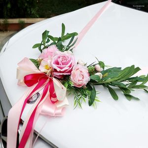 Fleurs décoratives de haute qualité, Simulation de fleurs en soie, ensemble de voiture de mariage, Arrangement/poignée de porte, Kit de fournitures de travaux manuels