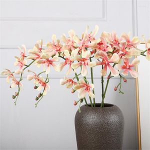 Decoratieve bloemen High Simulation Flower 9 Heads 3d Vanda Orchid European Style Living Room Decoration Branc