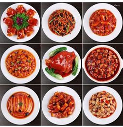Decoratieve bloemen Hoge simulatie Voedselmodel Nep-Chinese keuken Gestoofde varkenspoten in bruine saus Spareribs Kunstmatige rekwisietenmenu Voorbeeld