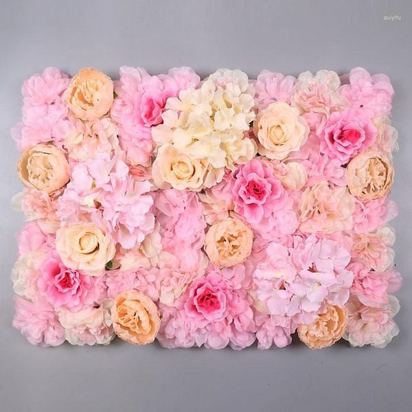 Fleurs décoratives accessoires pour la maison tissu de soie artificielle fleur mur rangée pelouse boutique fenêtre réglage décoration de mariage