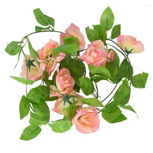 Decoratieve bloemen Home Artificial Flower Vine slinger El nep roze bruiloft Decoratie tuin po rops kantoorplant rotan muur hangen