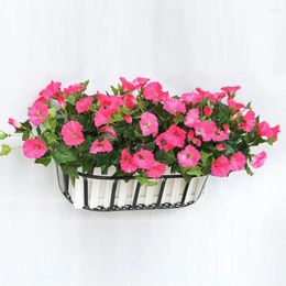 Fleurs décoratives pour la maison, vigne artificielle de gloire du matin, pétunia, décoration de mariage, Simulation vibrante, 35cm, 7 Branches, décoration de jardin