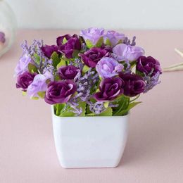 Fleurs décoratives décor de maison en pot fleur floral cadeaux ornements
