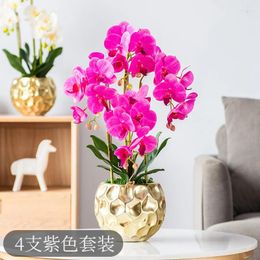 Fleurs décoratives décoration de maison du hall de fleur Affichage tactile phalaenopsis plante