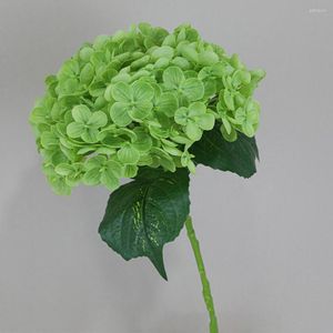 Decoratieve bloemen Home Decoratie Lange service Leven Large Large Artificial Hydrangeas Silk Flower Wedding Centerpieces