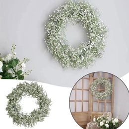 Flores decorativas para fiesta en casa, guirnalda de estrellas blancas, decoración colgante para puerta, decoración de pared, flores pequeñas iluminadas para ventana