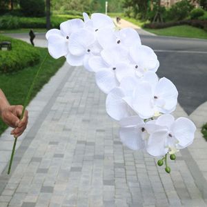 Fleurs décoratives maison/mariage/magasin/fête fleur artificielle beauté bravoure papillon orchidée bricolage Durable Phalaenopsis soie