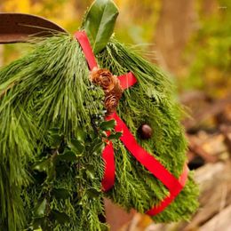 Fleurs décoratives têtes de cheval couronne de porte d'entrée de la porte de Noël de la ferme de Noël