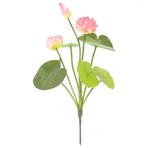 Fleurs décoratives plantes de maison fleur artificielle pour la décoration faux Bouquet de mariée mariée Lotus maison