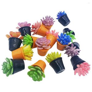 Fleurs décoratives maison plante en pot accessoires miniatures succulents modèles enfants pour plantes artificielles
