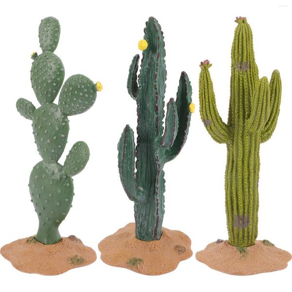 Casa de flores decorativas, pequeño Cactus, adorno simulado, miniplantas, figuritas, estatua en miniatura