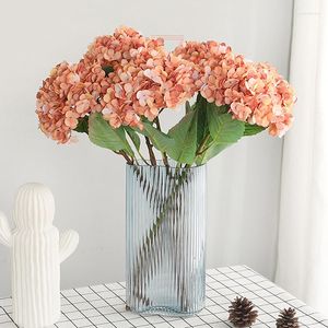 Decoratieve bloemen Hydrangea Kunstmatige zijde voor thuisdecoratie Wedding Bouquet Bruid Fake Flower Faux woonkamer