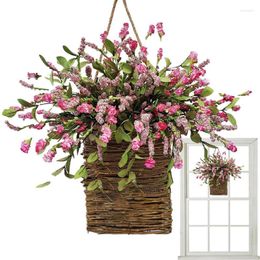 Fleurs décoratives hortensia panier pour artificielle rétro automne Bouquet fleur bouquet soie décor à la maison jardin fournitures