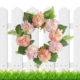 Fleurs décoratives hortensia porte couronne Unique fleur artificielle avant polyvalent extérieur printemps mariage mur décor