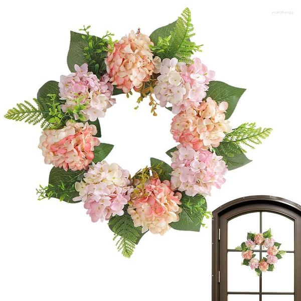 Fleurs décoratives hortensia porte guirlande feuilles vertes guirlande fleur artificielle pour noël mariage jardin mur décoration de la maison ornement