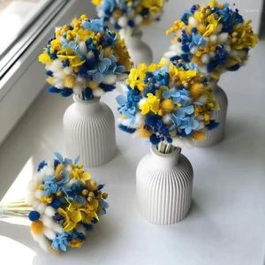 Fleurs décoratives hortensia séchées, petit Bouquet naturel frais conservé, accessoire de décoration de Table pour mariage et maison