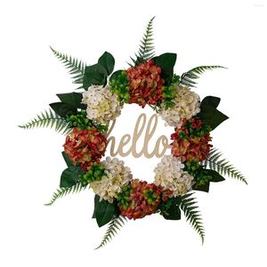 Decoratieve bloemen Hydrangea krans hangende groene bladeren Granaatappelbloem voor binnen open haard tuin vakantie Decor