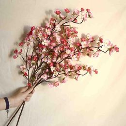 Decoratieve bloemen imitatie kersen bloesem boeket natuurlijke planten bewaren voor trouwhuisdecoratie 97 cm