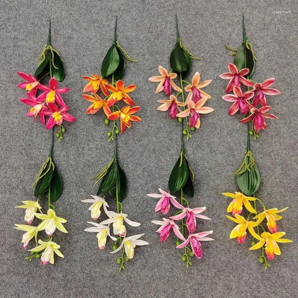 Fleurs décoratives imitation fleur eva phalaenopsis orchid home jardin arrangement décoration de faux ornements